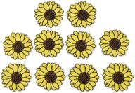 kesheng 10-piece sunflower embroidered iron-on applique patches - adorable diy craft cloth decorations and accessories logo