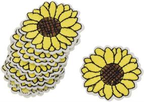 img 2 attached to Kesheng 10-Piece Sunflower Embroidered Iron-On Applique Patches - Adorable DIY Craft Cloth Decorations and Accessories