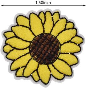 img 1 attached to Kesheng 10-Piece Sunflower Embroidered Iron-On Applique Patches - Adorable DIY Craft Cloth Decorations and Accessories