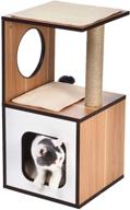 🐱 premium wooden cat furniture with scratching posts by amazon basics: the purr-fect haven for your feline friend logo