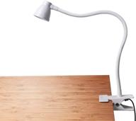 🔆 cesunlight clip on reading light, desk clamp lamp with adjustable color temperature (3000-6500k), 6 illumination modes, 10 led beads, includes ac adapter and usb cord - white логотип