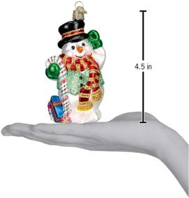 img 2 attached to 🎄 Old World Christmas Ornaments: Snowman Assortment Glass Blown Ornaments for Christmas Tree, Candy Cane Snowman, Red - Festive Holiday Decorations!