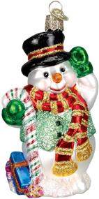 img 4 attached to 🎄 Old World Christmas Ornaments: Snowman Assortment Glass Blown Ornaments for Christmas Tree, Candy Cane Snowman, Red - Festive Holiday Decorations!