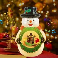 🎄 enchant your home with lighted christmas snowman music box table decorations- animated, rotating, battery or usb powered xmas gift for home decor логотип