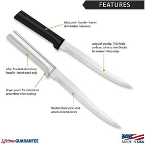 img 3 attached to 🔪 Rada Cutlery Carving Knife - High-Quality Stainless Steel Blade and Durable Resin Handle, 11 Inches - Perfect for Boning and Carving