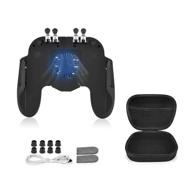 🎮 enhanced 6-finger mobile gaming controller with cooling fan, finger sleeve & travel case: ultimate game control for pubg & call of duty on 4.7-6.5" ios android phones logo