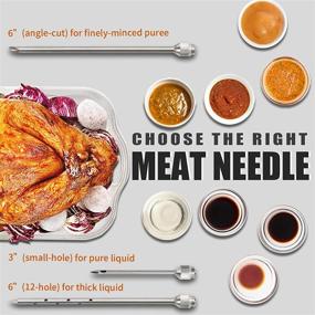 img 2 attached to 🍗 Meat Injector Kit with 3 Marinade Flavor Food Injector Needles – Enhance Meats, Turkey, Brisket, Beef, and Chicken with Sauce Injections; 2-oz Capacity; Includes Paper User Manual