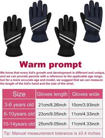 img 2 attached to 🧤 Kids Winter Snow Gloves: 2 Pairs of Thick Ski Gloves for Warmth and Comfort