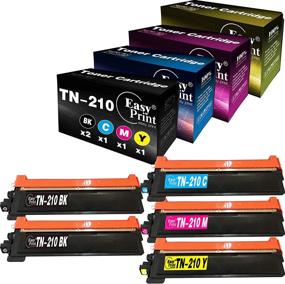 img 4 attached to 🖨️ High-Quality EASYPRINT TN210 Toner Cartridges for Brother Printers (5-Pack, 2X BK+C+M+Y) - HL-3070CW, HL-3075CW, HL-3040CN, HL-3045CN, MFC-9120CN, MFC-9320CW, MFC-9010CN