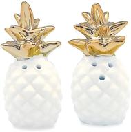 ceramic pineapple salt & pepper shakers white: stylish and functional tabletop accessories logo