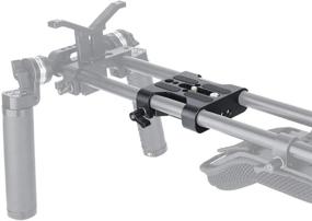 img 1 attached to Versatile Camera Base Plate with 15mm Rod Rail Clamp for Enhanced DSLR Rig Support System