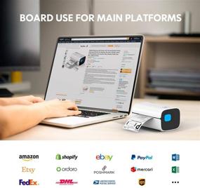 img 1 attached to 🖨️ Термопринтер AOBIO 4x6 для настольного применения - Высокоскоростной принтер для доставки, штрих-кодов, почтовых отправлений, этикеток - Совместим с Amazon, eBay, Shopify, FedEx, UPS, DHL, USPS и другими.