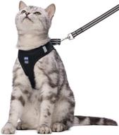 🐱 escape proof cat harness and leash set | adjustable, reflective, breathable, soft air mesh | step-in vest jacket for small, medium, large kittens and puppies | easy control for outdoor walking logo