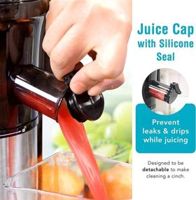 img 2 attached to 🍏 Shine Kitchen Co. Tribest SJV-107-A Slow Juicer: Sleek Silver and Black Design for Effortless Juice Extraction