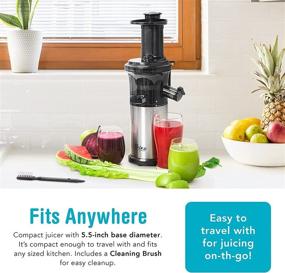 img 1 attached to 🍏 Shine Kitchen Co. Tribest SJV-107-A Slow Juicer: Sleek Silver and Black Design for Effortless Juice Extraction