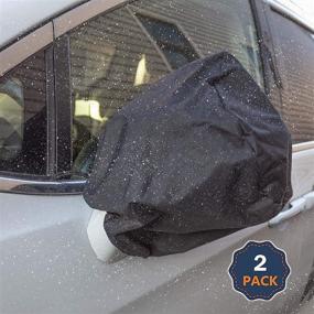 img 4 attached to 🚗 EcoNour Car Side Mirror Snow Cover (Pack of 2) - Fits Most Cars, SUV's, Vans, and Trucks - Waterproof & Soft Snow Mirror Cover to Keep Ice and Snow Off - 14”L x 15”H