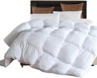 🛏️ l lovsoul down alternative comforter - white king size, ultra soft brushed microfiber - plush mircofiber duvet insert (106x90inches) logo