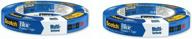 🔵 3m scotch-blue 2090 safe-release painter's masking tape - multi-surface, high tensile strength - 60 yds x 3/4" - blue (pack of 2) logo