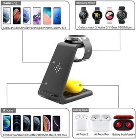 img 2 attached to 🔌 PloutoRich Wireless Charging Station: Ultimate Charger for Galaxy S20/S10/S9, Galaxy Watch, and Galaxy Buds