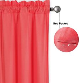 img 2 attached to Premium Set of 3 Solid Color Kitchen Curtains - Tier and Valance - Rod Pocket Design - Microfiber Fabric - 100% Sunlight Blocking Drapes - Window Treatment - Ideal for Light Control - Red