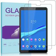 📱 [pack of 2] wrj tempered glass screen protector for lenovo tab m10 plus fhd 10.3-inch - hd anti-scratch, anti-fingerprint, no-bubble, 9h hardness logo