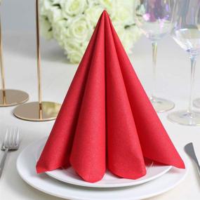 img 3 attached to 🧻 Morgiana 50 Pack Disposable Guest Towels: Premium Linen Feel Air-laid Napkins for Elegant Dining (Red)
