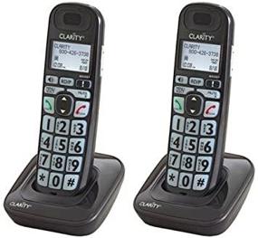 img 1 attached to 2-Pack Clarity D703HS Cordless Handsets for Moderate Hearing Loss