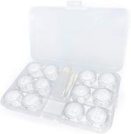 lchenfa 6 pack contact lens case - travel clear bulk organizer cases with stick tool set for contacts lenses - durable & simple logo