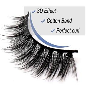 img 1 attached to 💕 CGlash 3D Long Crisscross False Eyelashes for Women's Makeup - Handmade Nature Fluffy Soft Reusable (15 pairs)