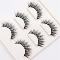 💕 cglash 3d long crisscross false eyelashes for women's makeup - handmade nature fluffy soft reusable (15 pairs) logo