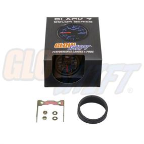 img 1 attached to 🌬️ GlowShift 52mm Black 7 Color Air Pressure Gauge for Air Ride Suspension Systems - 200 PSI - Black Dial - Clear Lens