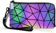 🌈 holographic geometric rainbow handbag set: women's handbags & wallets, luminous design logo