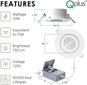 img 3 attached to QPLUS Airtight Recessed Lighting Downlight