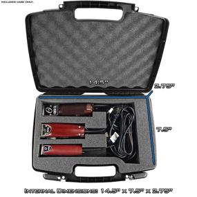 img 2 attached to Barber Clippers Case - Hard Shell Travel Organizer & Foam Bag for Clippers, Trimmer, Supplies - Compatible with Oster Classic 76, Andis Cordless, Blades, Scissors - CASEMATIX - Case Only