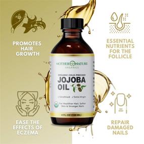 img 2 attached to 🥥 USDA Certified Organic Jojoba Oil - 100% Pure, Cold Pressed & Unrefined Hexane Free Oil (4oz) - Natural Moisturizer for Face, Hair & Skin - Non-GMO & Cruelty Free