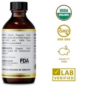 img 3 attached to 🥥 USDA Certified Organic Jojoba Oil - 100% Pure, Cold Pressed & Unrefined Hexane Free Oil (4oz) - Natural Moisturizer for Face, Hair & Skin - Non-GMO & Cruelty Free