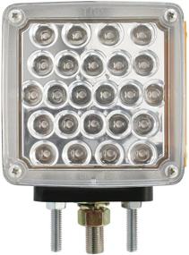img 3 attached to GG Grand General 77623 Square 2 Face Amber/Red Pearl LED Pedestal Light
