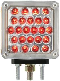 img 2 attached to GG Grand General 77623 Square 2 Face Amber/Red Pearl LED Pedestal Light