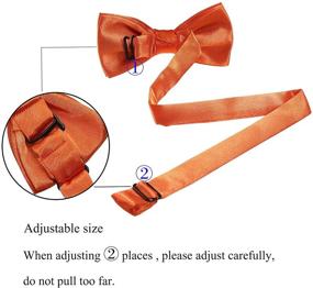 img 1 attached to 🧒 WELROG Комплект оранжевых подтяжек с галстуком для мальчиков и девочек - регулируемые подтяжки с бабочкой для детей и взрослых: модный аксессуар для всех возрастов.