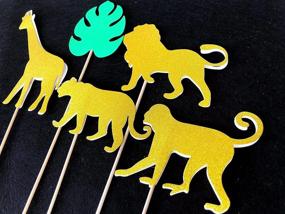img 1 attached to ALISSAR Centerpiece Sticks Jungle Decorations Animal Birthday