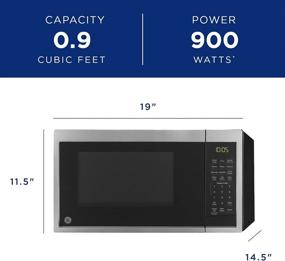 img 2 attached to 🍽️ GE JES1095SMSS Stainless Steel Microwave - Compact 0.9 Cu Ft Oven