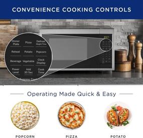 img 3 attached to 🍽️ GE JES1095SMSS Stainless Steel Microwave - Compact 0.9 Cu Ft Oven