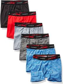 img 3 attached to 🩲 Hanes Boys' Tagless Boxer Briefs, 6-Pack - Breathable and Comfortable