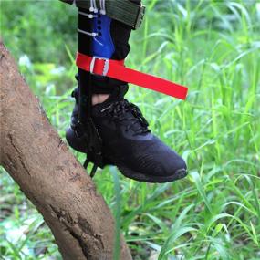 img 2 attached to TWSOUL Tree Climbing Gear: 304 Stainless Steel Pole Climbing Spikes with Adjustable Tree Climbing Shoes - Non-Slip Pedal for Hunting Observation, Fruit Picking, Jungle Survival, and More