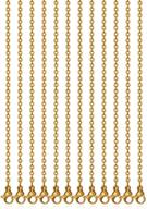 pack of 12 gold plated stainless steel link cable chain necklaces - 24 inch, 3mm - ideal for jewelry accessories diy making logo