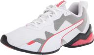 men's white athletic training shoes by puma valiant логотип