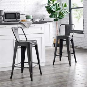 img 2 attached to AC Pacific Modern Industrial Barstool
