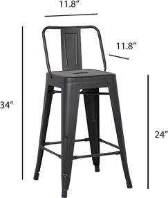 img 3 attached to AC Pacific Modern Industrial Barstool
