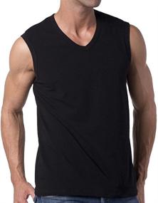 img 2 attached to Y2Y2 Sleeveless V Neck T Shirt White Men's Clothing for T-Shirts & Tanks