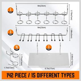 img 1 attached to 🔧 HORUSDY 142-Piece Pegboard Assortment for Efficient Organization